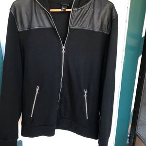 SOLD H&M Black Hooded Full Zip Jacket Size L